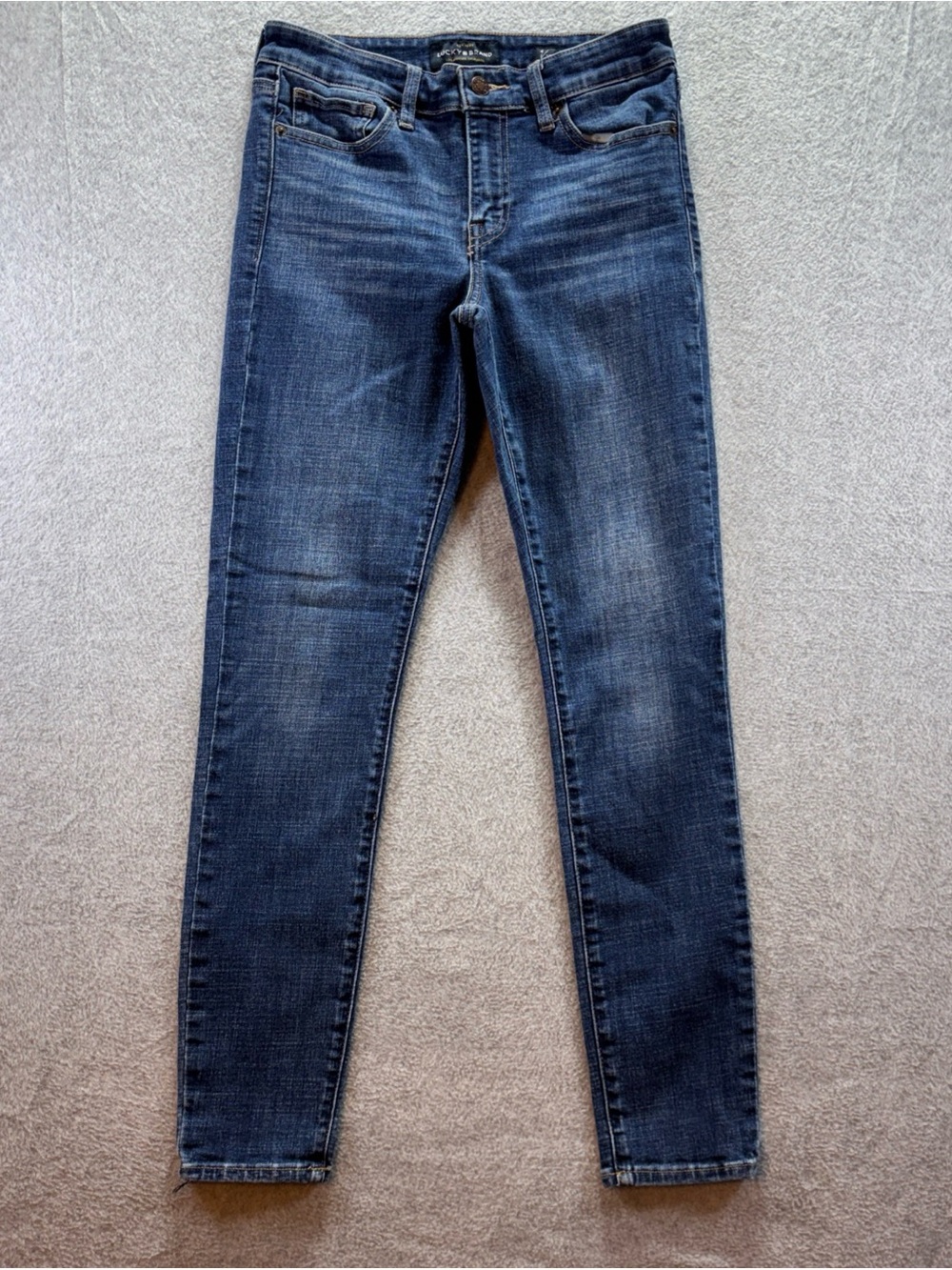 Lucky Brand Jeans Womens 4 27 Blue Midrise Skinny Ava Denim